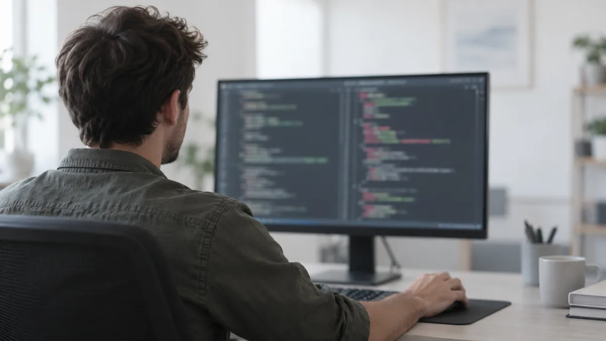 A developer confirms a multi-file refactor change by change in the editor