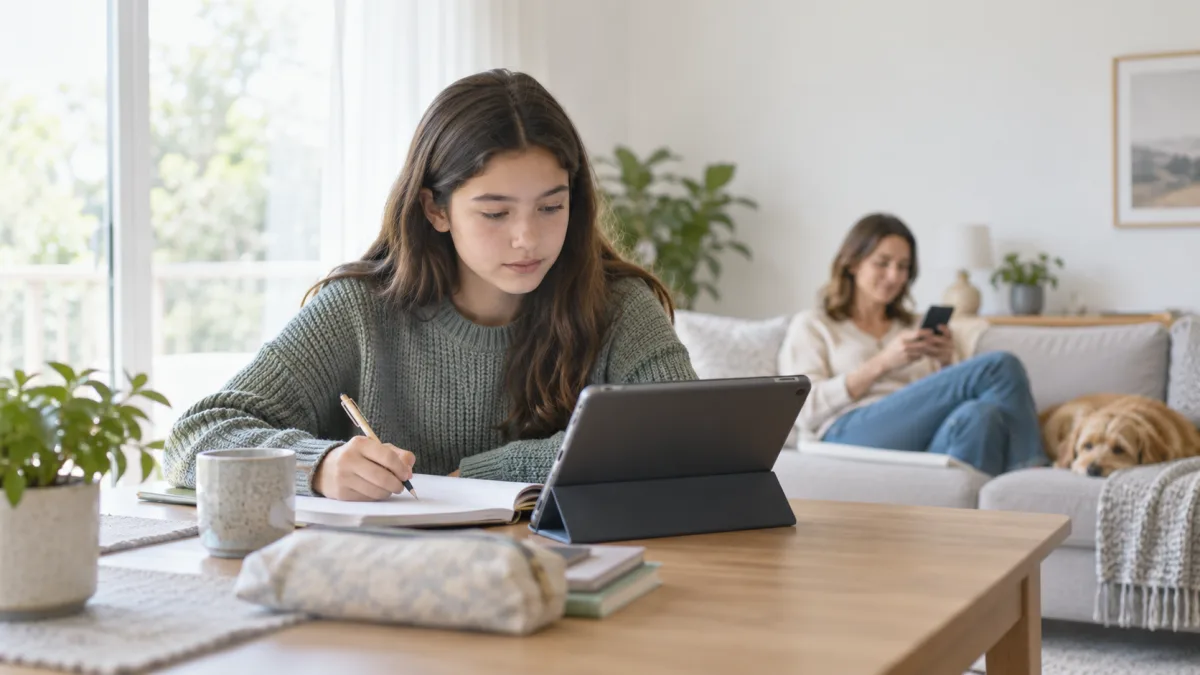A student, an office worker and a parent use AI assistants in their own settings