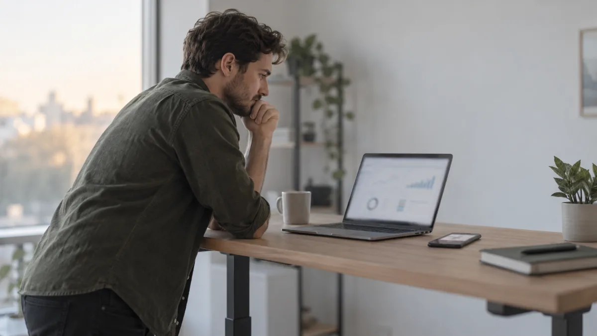 An on-call engineer reviews alerts for a production app before evening