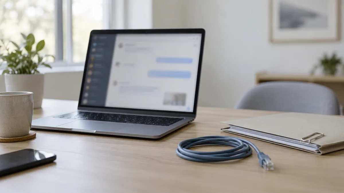 Working with private documents on an offline laptop