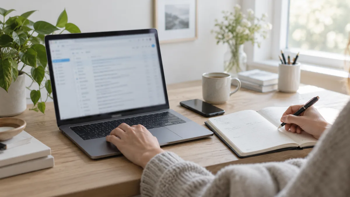 An ordinary worker's desk where email, documents and calendar all get AI help