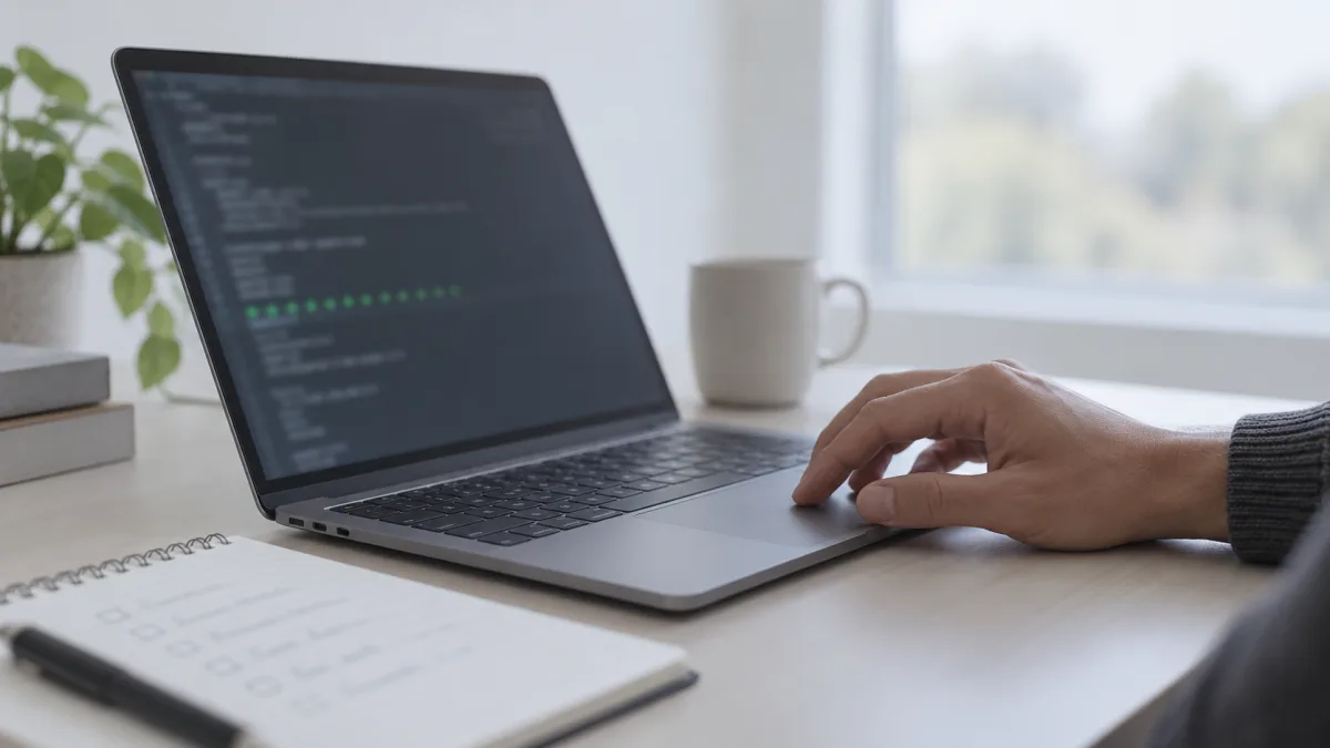After the agent runs the tests, a developer reviews the changes ready to commit