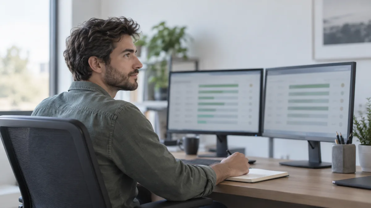 An engineer checks the status of data pipelines and the deployment platform