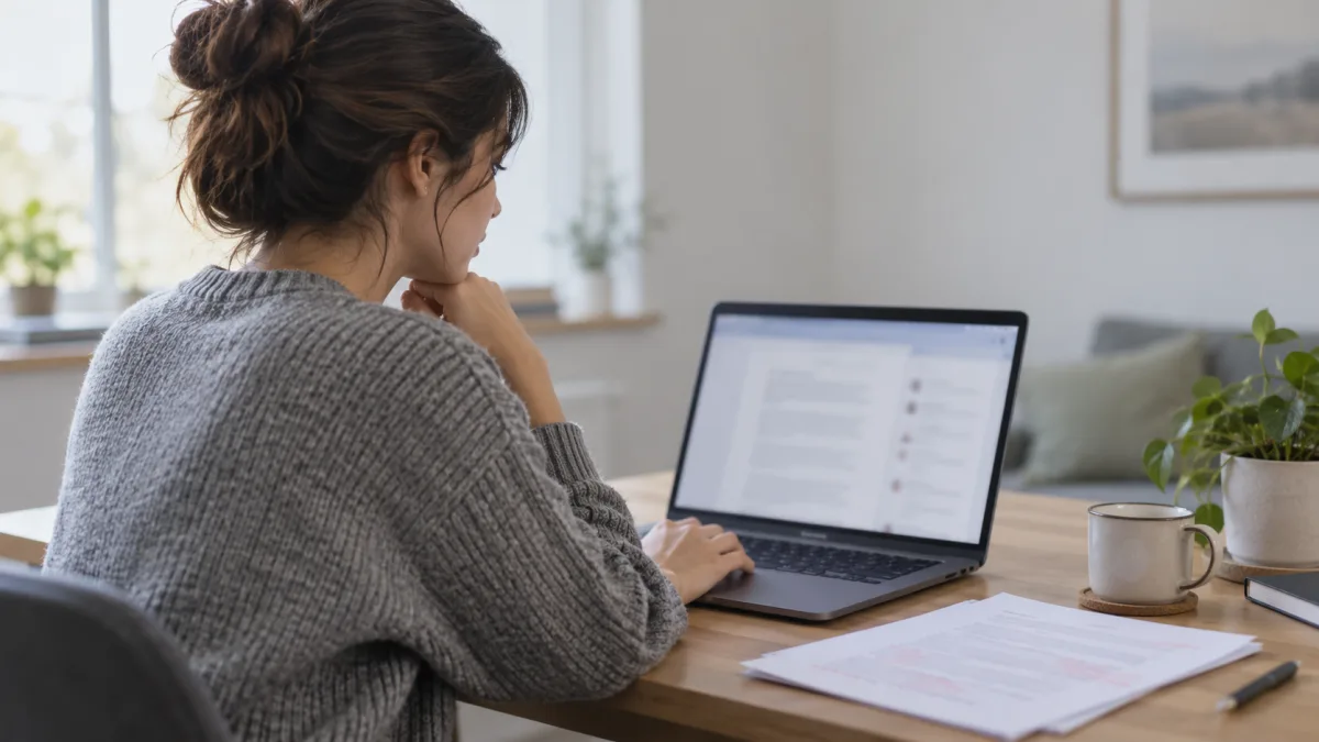 A knowledge owner updates an internal document on a computer