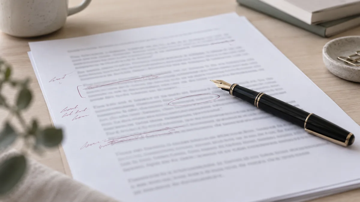 A lawyer annotates a contract draft clause by clause
