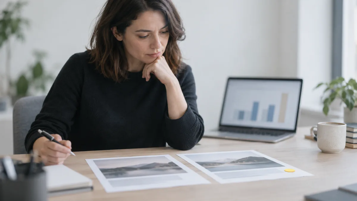 A marketer compares the test results of two ad variants