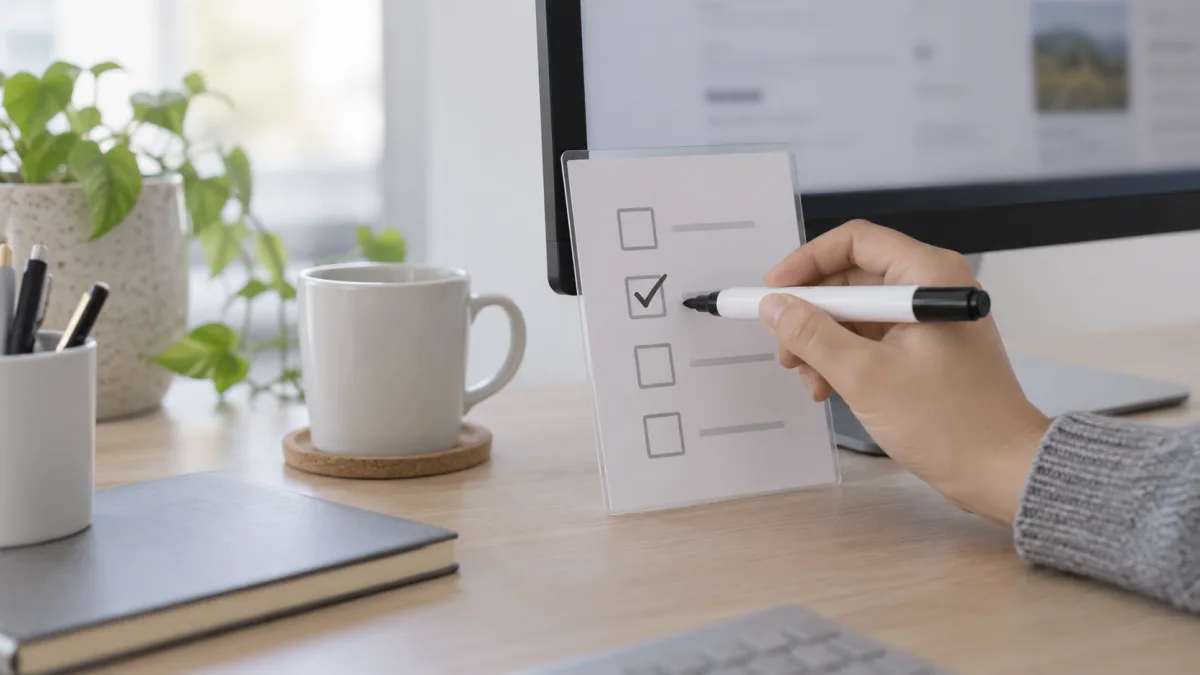 Turning a frequent task into a reusable process checklist