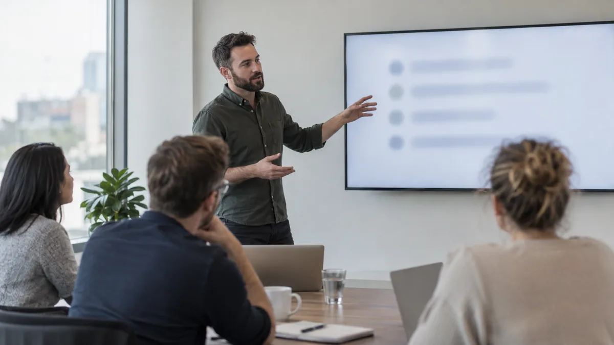 The IT team briefs employees on which AI tools they can use and the rules