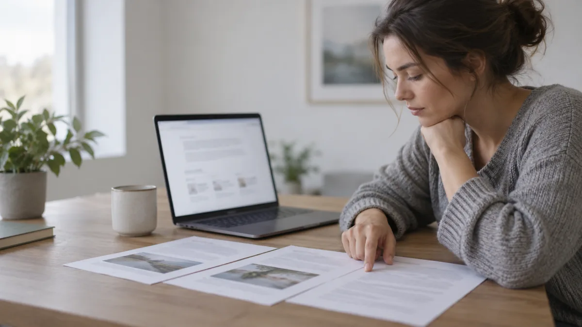 Asking one question across several documents on a laptop