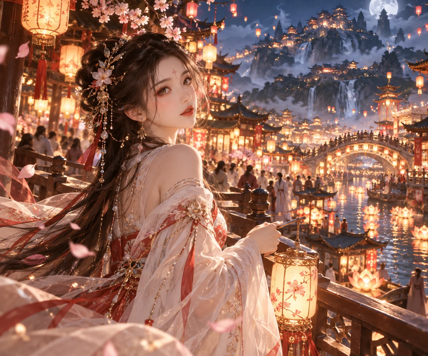 成年女性人像:花街灯海