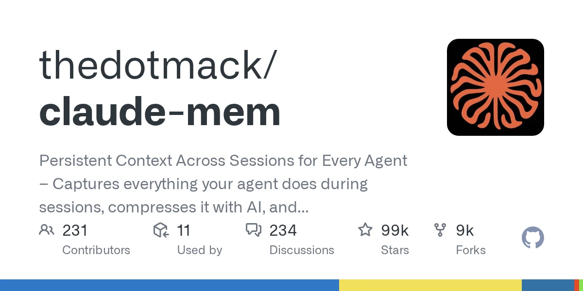 thedotmack/claude-mem repository preview