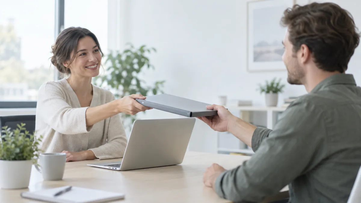 A team hands accumulated know-how over to a new colleague