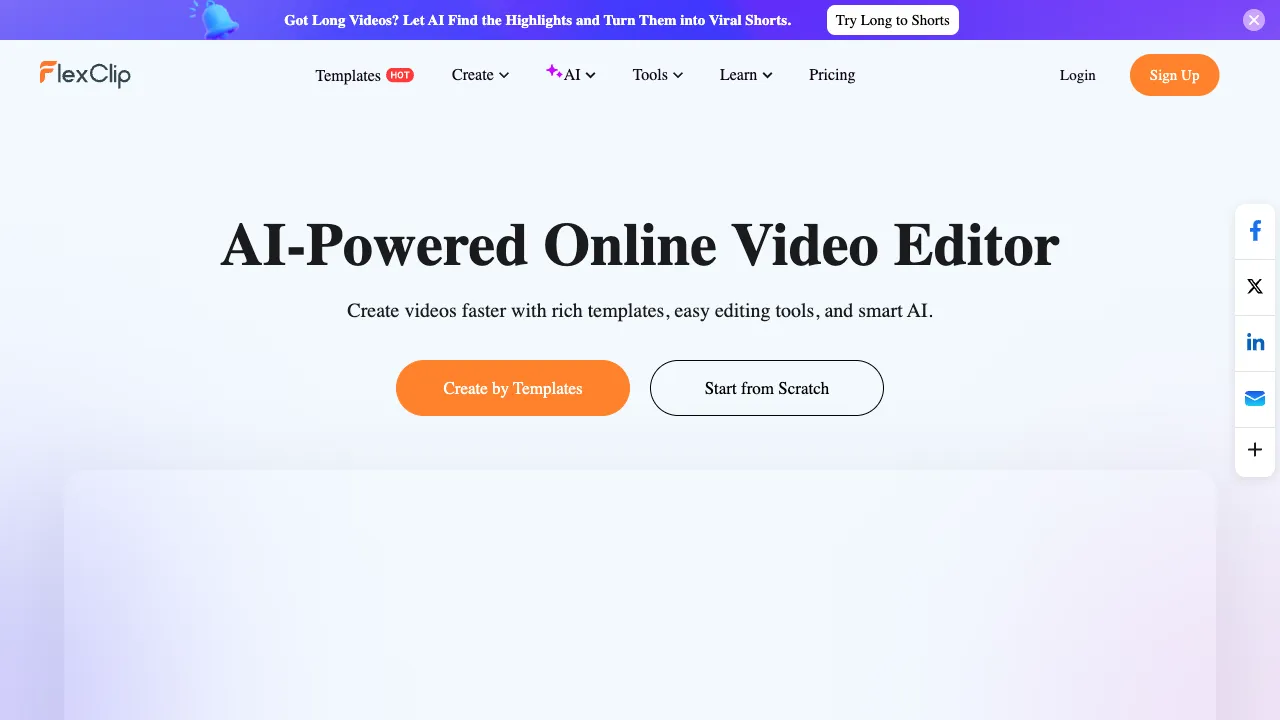 FlexClip interface preview