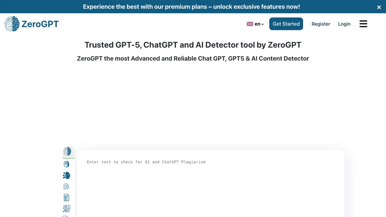 ZeroGPT interface preview