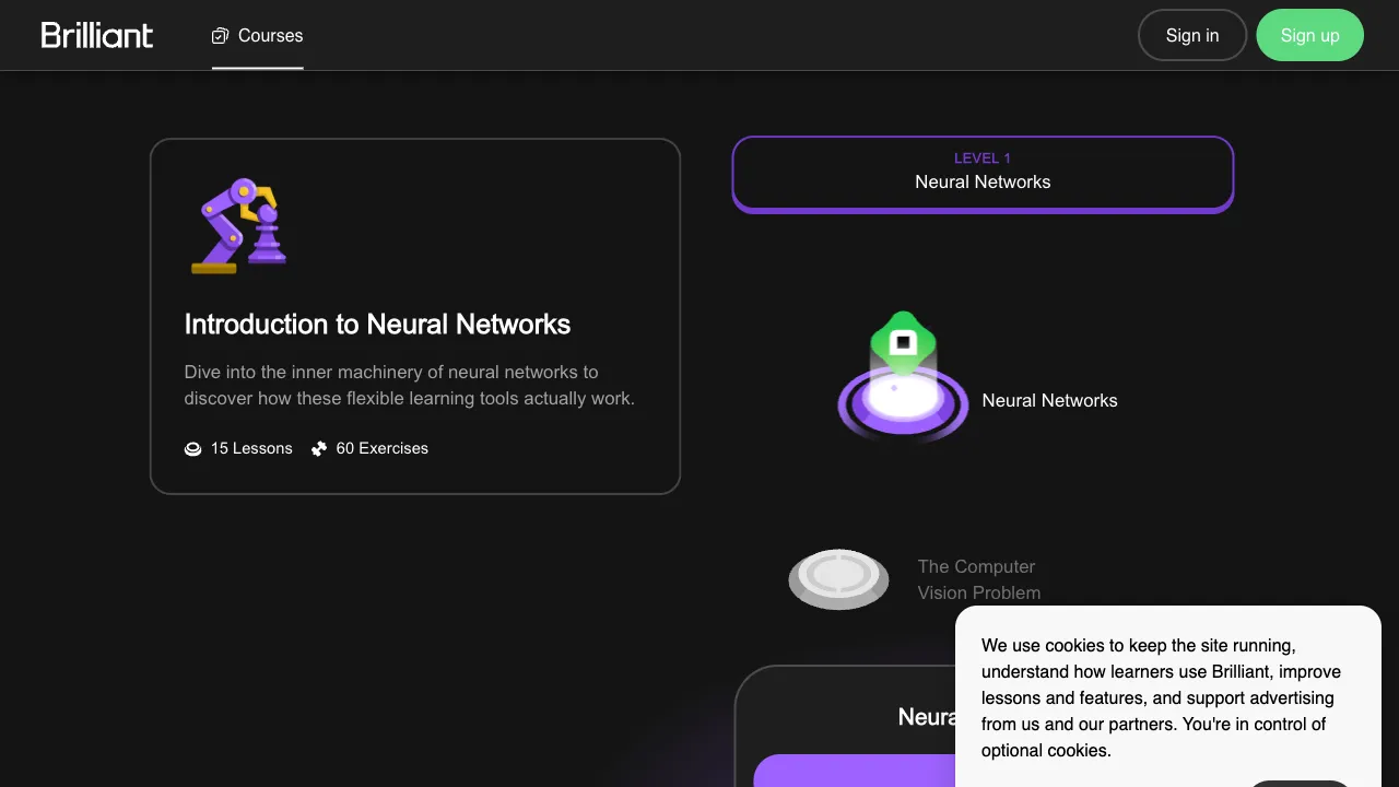Introduction to Neural Networks interface preview